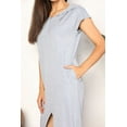 thumbnail image 4 of Perfee Short Sleeve Front Slit Hooded Dress, 4 of 4