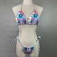 thumbnail image 5 of Bikini de tanga con cuello halter coqueto en color sólido Trajes de baño para mujer, 5 of 7