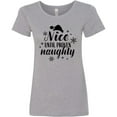thumbnail image 3 of Inktastic Christmas Nice Until Proven Naughty Women's T-Shirt, 3 of 5