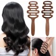 thumbnail image 2 of Cepillo de pelo con cerdas de jabalí, portátil, antiestático, con ventilación, para mujer, masaje del cuero cabelludo, voluminizador y desenredante, 1/2/3 unidades, 2 of 8