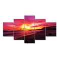 thumbnail image 4 of TISHIRON 5PCS Framed Canvas Wall Art Set,60"x32" Beach of Beautiful Sunset Canvas Art Decor, 4 of 7