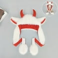 thumbnail image 6 of Anime Inspired Faux Fur Hat with Animal Ears, Cute Winter Beanie for Role Play Parties, Trendy Unisex Ear Protection Hat(White), 6 of 8