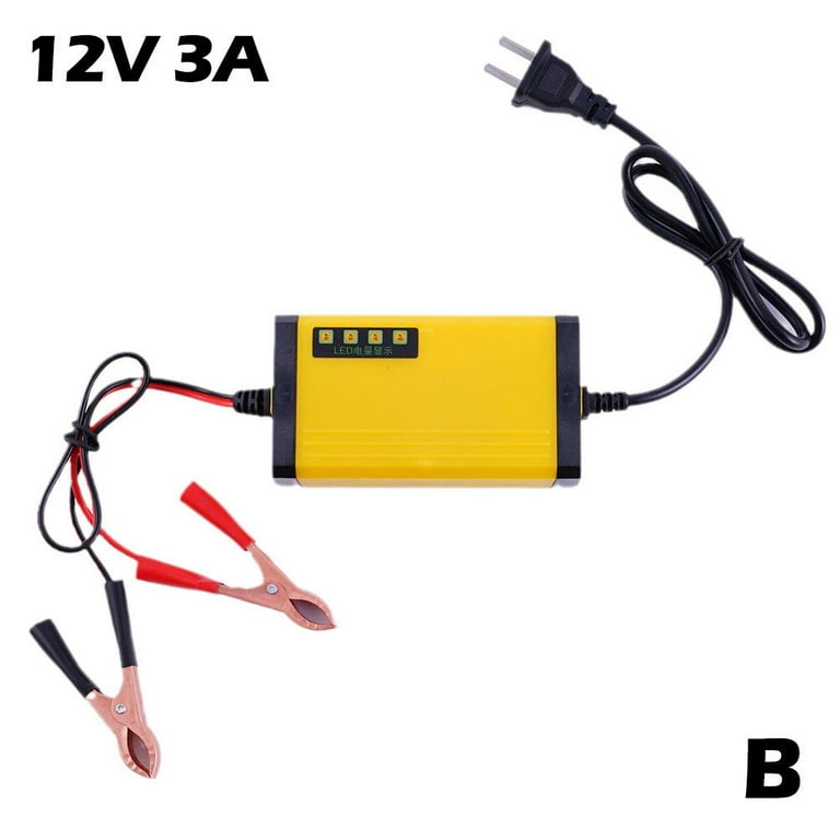 Cargador 12V 3A para baterías de plomo AGM y Gel, automático y con