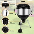 thumbnail image 6 of Portable Outdoor Charcoal BBQ Grill, Barbecue Grills, Perfect for Picnic, Backyard, , Camping, Offset Smoker with Cover, 6 of 7