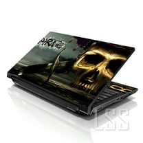 LSS 15 15.6 inch Laptop Notebook Skin Sticker Cover Art Decal For Hp Dell Lenovo Apple Asus Acer Fits 13.3" 14" 15.6" 16" with 2 Wrist Pads Free - Pirate Skull