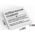 thumbnail image 3 of Zomyto 5"x5" Funny Office Gifts for Coworkers Difference Maker Definition Wooden Box Sign Home Office Desk Decor Thank You Retirement Gifts, 3 of 6