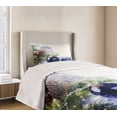 thumbnail image 4 of Ambesonne Christmas Quilted Bedspread Set 2 Pcs, Blue Toned Ornamental, Twin Size, Multicolor, 4 of 6