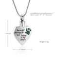thumbnail image 2 of No Longer by My Side But Forever in My Heart Carved Locket Cremation Urn Necklace for Pet Dogs Cats Ashes, 2 of 7