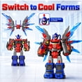 thumbnail image 4 of Dimoarch Magnetic Transforming Robot Toys w/Wing, 6-in-1 Kids Rescue Trucks Toys Set, Toddler Assemble Large Robot Toys, Cool Birthday Gift 3 4 5 6 7 8 Year Old Boy Girl, 4 of 11