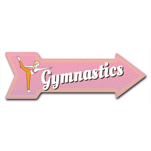 SignMission P-ARROW8-999836 8 x 24 in. Wide Gymnastics Arrow Sign
