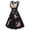 Black, variant on IROINNID A-Line Dress For Women Sleeveless Round Neckline Summer Retro Casual Pullover Long Dress Strapless Graphic Prints Dress