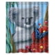 thumbnail image 1 of Cortina de ducha de Tela de Baño Impermeable ABPHQTO Koala Azul Mariposa en La Flor 150x180 cm, 1 of 1