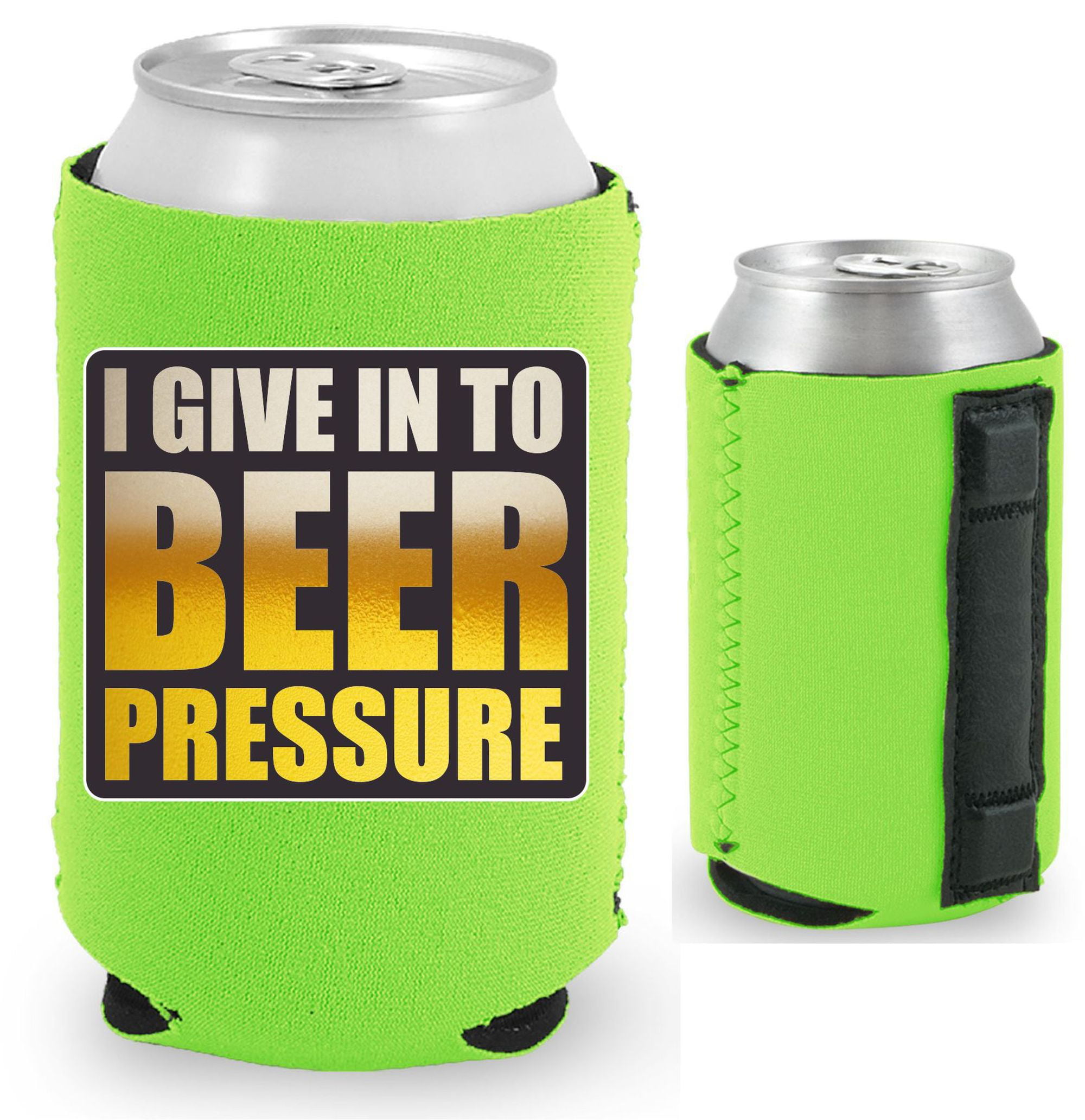 1 Piece Neon Green Magnetic Koozie Coozie beer Can Holder 