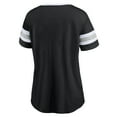 thumbnail image 3 of Women's Fanatics Black/Heathered Gray Brooklyn Nets Block Party Striped Sleeve T-Shirt, 3 of 3