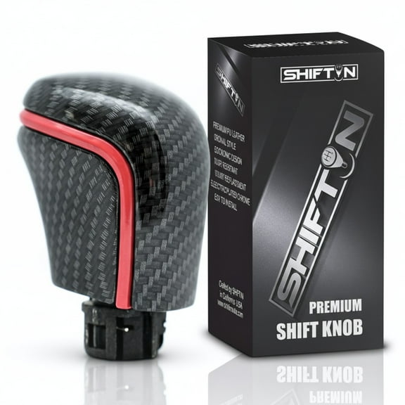 SHIFTIN Carbon Fiber Pattern Gear Shift Knob Shifter for Toyota Camry Corolla Avalon