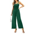 thumbnail image 4 of Jumpsuits for Women Casual Jumpers Summer Rompers Sleeveless Loose High Waist Wide Leg Overalls with Pockets 2024, 4 of 7