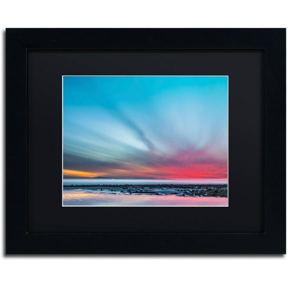 Chris Moyer 'Last Light' Black Matted Framed Art