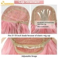 thumbnail image 3 of Queentas 24" Pink Wigs for Women Deep Wave Wigs Synthetic Long Wave Wigs with Bangs Long Bob Wigs for Halloween, 3 of 8