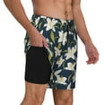 thumbnail image 3 of Balery Lilies Flowers Mens Swim Trunks Swim Shorts for Men Quick Dry Inseam Beach Shorts with Compression Liner Pocket-Medium, 3 of 9