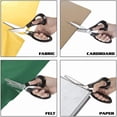 thumbnail image 3 of Fabric Pinking Shears, Professional Stainless Steel Handled Scissors, Black, 18mm Scalloped Blade, 3 of 8