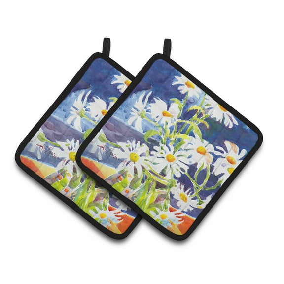 Carolines Treasures 6003PTHD Flowers - Daisy Pair of Pot Holders , 7.5HX7.5W, multicolor