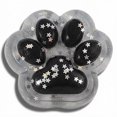 thumbnail image 2 of Cat Paw Squishy Toy with Black Star Glitter, 1 Piece, Transparent with Black Pads, for Kids and Adults, Relaxation Squeeze Toy, 2 of 3