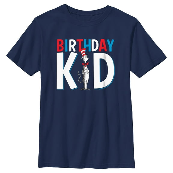 Boy's Dr. Seuss Cat in the Hat Birthday Kid Graphic T-Shirt