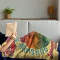thumbnail image 3 of Florida Soft Flannel Fleece Throw Blanket, Sunshine and Fun Time Paradise City Dreaming of Summer Travel Trip Theme Vintage, Cozy Plush for Indoor and Outdoor Use, 50" x 70", Multicolor, by Ambesonne, 3 of 5