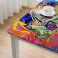 thumbnail image 5 of Acheng Skeleton Book Psychedelic Art Square Tablecloth Washable for Home Kitchen Outdoor Decoration 100% Polyester Fiber 52*52, 5 of 8