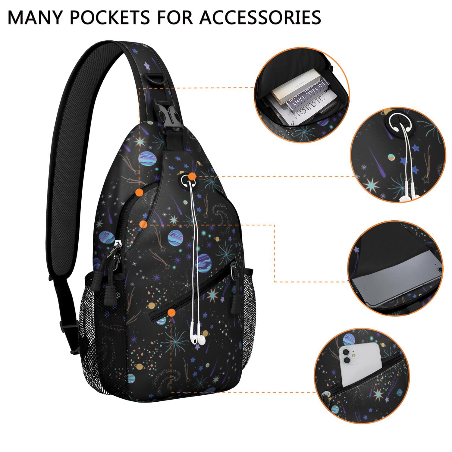 Firefighter Themed Travel Daypack for Women Durable & Breathable Chest Bag Ideal for Commuting & Hiking