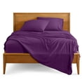 thumbnail image 4 of Bare Home Premium 1800 Collection 3-Piece Bed Sheet Set, Twin-XL, Plum, 4 of 11