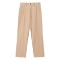 thumbnail image 4 of Bibifish Mens Pleated Pants Strip Pattern Casual Dress Linen Pants Pockets Loose Fit Comfortable Breathable Straight Suit Trousers, 4 of 4