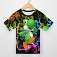 thumbnail image 3 of Super Mario Yoshi Unisex T-Shirt for Boys Girls Short Sleeve Sports Top Breathable Blouse 3D Prints Tee Shirts Casual Children Clothing 130CM, 3 of 8