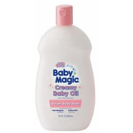 Baby Magic Crème Huile pour bébé, Sweet Baby Rose 16,5 onces (pack de 2)