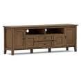 thumbnail image 2 of Simpli Home Warm Shaker 72 inch Wide Solid Wood TV Stand in Rustic Natural Aged Brown For TVs up to 80 inches, 2 of 8