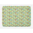 thumbnail image 1 of Mushroom Bath Mat, Colorful Themed Cheerful Pattern with Various Toadstools, Plush Bathroom Decor Mat with Non Slip Backing, 29.5" X 17.5", Mint Green and Multicolor, by Ambesonne, 1 of 2