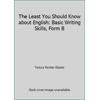 The Least You Should Know about English: Basic Writing Skills, Form B, Used [Paperback]