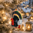 thumbnail image 2 of Gobbler Turkey for Thanksgiving and Holiday Decor Glass Christmas Ornament, 2 of 6