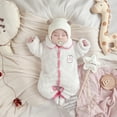 thumbnail image 2 of 2t Girls Clothes Preemie Boy Clothes Baby Warm Bear Footie Romper Thick Jumpsuit Winter Outerwear, 2 of 6
