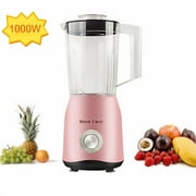 Taotanxi 1000W Smoothie Blender, Personal Blender for Shakes, Coffee Grinder Combo, 12-Piece Set, Non-BPA, Pink