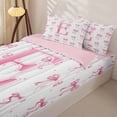 thumbnail image 3 of Manfei Pastel Pink Circle Zipper Full Size Comforter Sets with Fitted Sheet and 2 Pillowcases For Kids,Kawaii Letter E Monogram Zipper Bedding Set For Girls,Pink Reversible,4 Pieces, 3 of 7