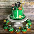 54Pcs Football Cake Toppers Goal Post Cake Decorations Sports Cupcake