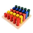 thumbnail image 3 of Rompecabezas de juguetes geométricos de madera escalera de geometría clasificación de jardín de infantes juego de clasificación de madera para niños ANGGREK Otros, 3 of 8