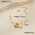thumbnail image 2 of NICKSUN 18K Gold-Plated Stainless Steel Starfish & White Shell Lockbone Necklace - Coastal-Inspired Minimalist Chain for Women, 2 of 4