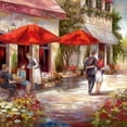 thumbnail image 3 of Nan 12x12 Black Modern Framed Museum Art Print Titled - Cafe Afternoon I, 3 of 5