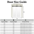 thumbnail image 5 of 64" x 80" 1-Lite Mirror White Primed Solid Core Sliding Bypass Barn Door Double Doors With Hardware Kit, 5 of 9