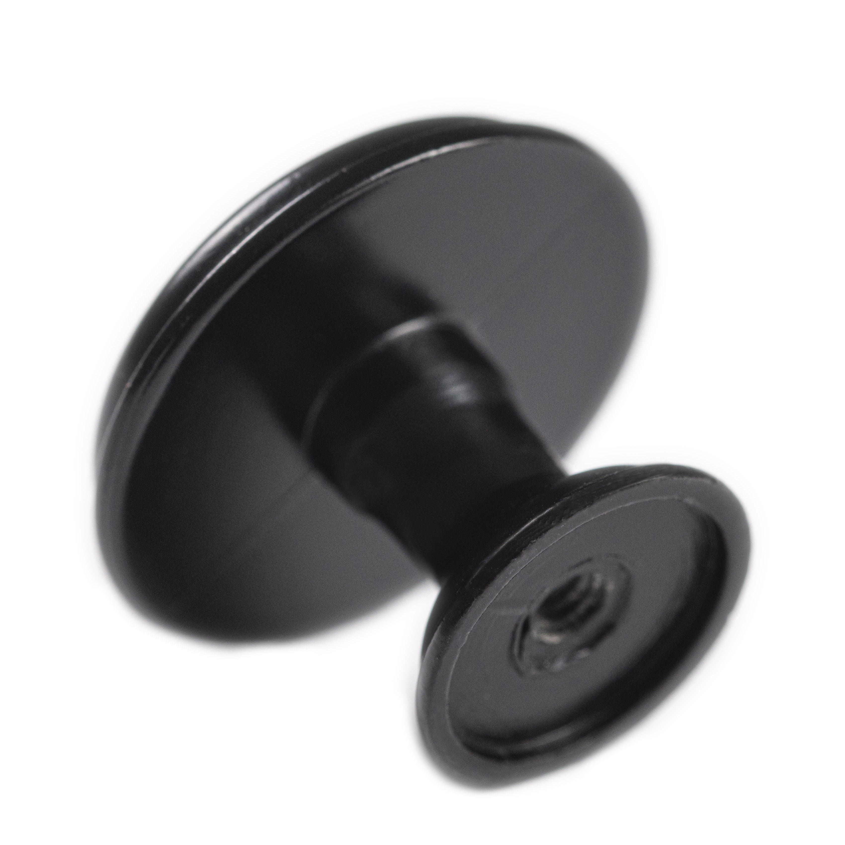 Aldhurst 30 Pack 1.1 inch Round Cabinet Knob Matte Black Zinc (0.04 lb)