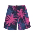 thumbnail image 3 of Binienty Men's Board Shorts Swim Trunks With Pink Palm Tree - Quick Dry for Beach Vacations and Summer Water Activities, 3 of 10
