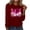 Wine, variant on CLOISE Breast Cancer Shirts Women Long Sleeve Crewneck Shirts Gnomes Ribbon Oversized Breast Cancer Fight Tops Cute Loose Tshirts Cancer Survivor Gifts Outfits Black S