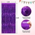 thumbnail image 2 of Cortinas con flecos de aluminio NUWDHP, color morado metalizado, 1 x 2,5 m, paquete de 2, 2 of 7